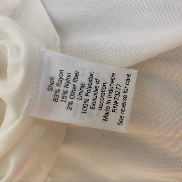 Women’s Sun Dresses | NINE WEST One-shoulder Fit & Flare Dress in White - Picture 3 of 8